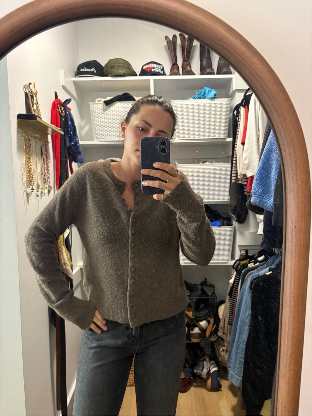 Button-Front Cozy Knit Sweater Cardigan -